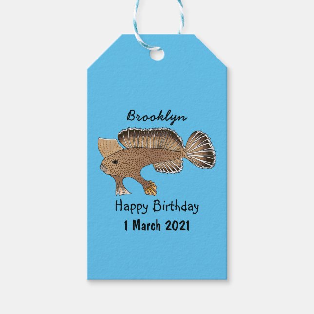 Abbildung von Handfish Cartoon Geschenkanhänger (Vorderseite)