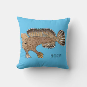 Abbildung von Handfish Cartoon Kissen