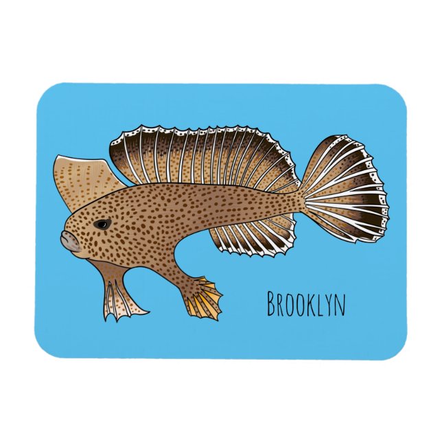 Abbildung von Handfish Cartoon Magnet (Horizontal)