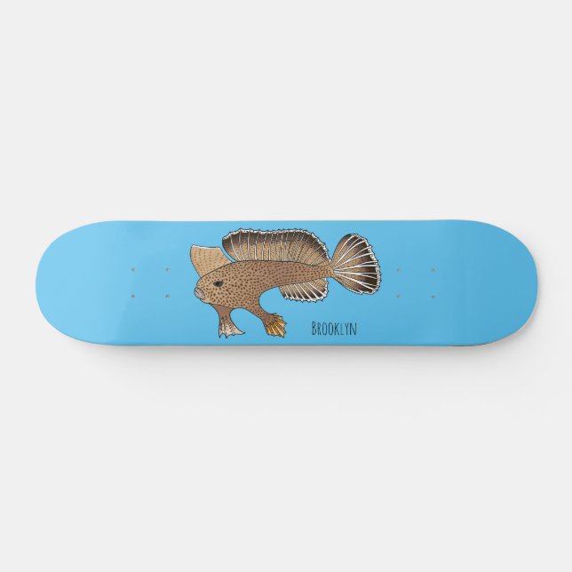 Abbildung von Handfish Cartoon Skateboard (Horizontal)