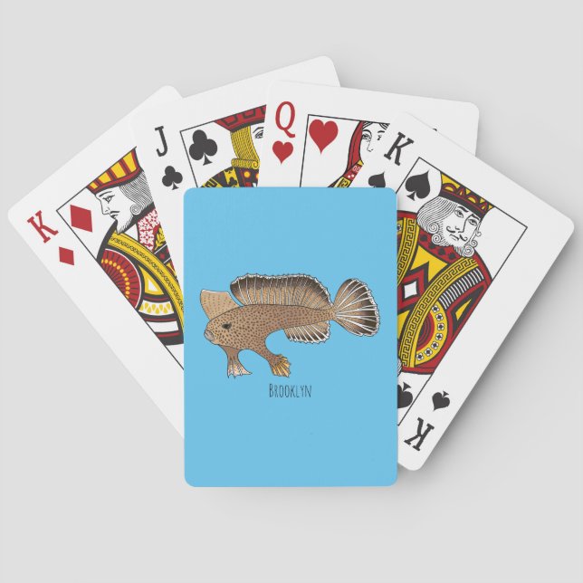 Abbildung von Handfish Cartoon Spielkarten (Rückseite)
