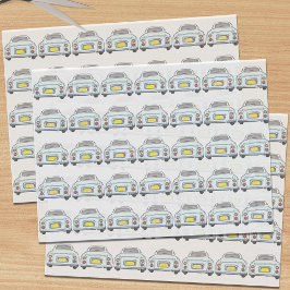 Abbildungen Blasses Aqua Figaro Papier zum Autogew