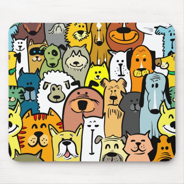 Abbildungen für Hunde und Katzen Mousepad (Vorne)
