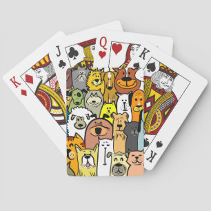 Abbildungen für Hunde und Katzen Spielkarten