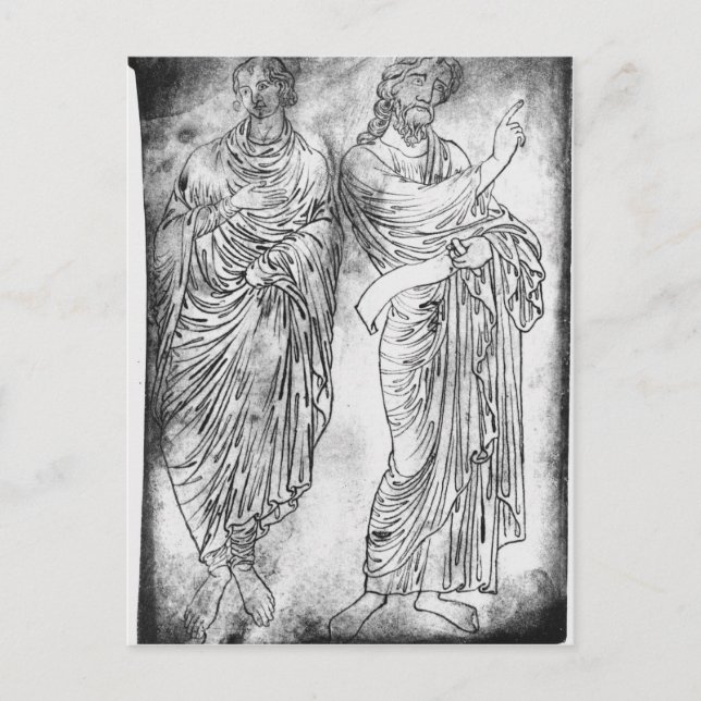 Abbildungen von zwei Aposteln oder Propheten Postkarte (Vorderseite)