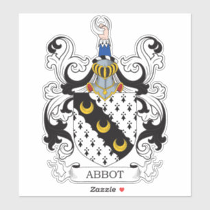 Abbot Familienwappen Aufkleber
