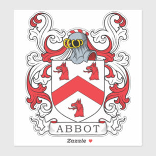 Abbot Familienwappen Aufkleber