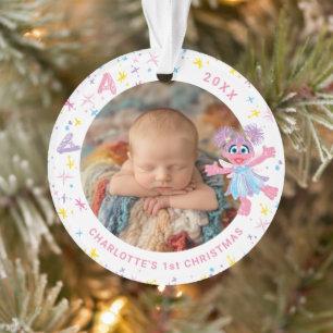 Abby Cadabby Baby's 1. Weihnachten Foto-Ornament Ornament