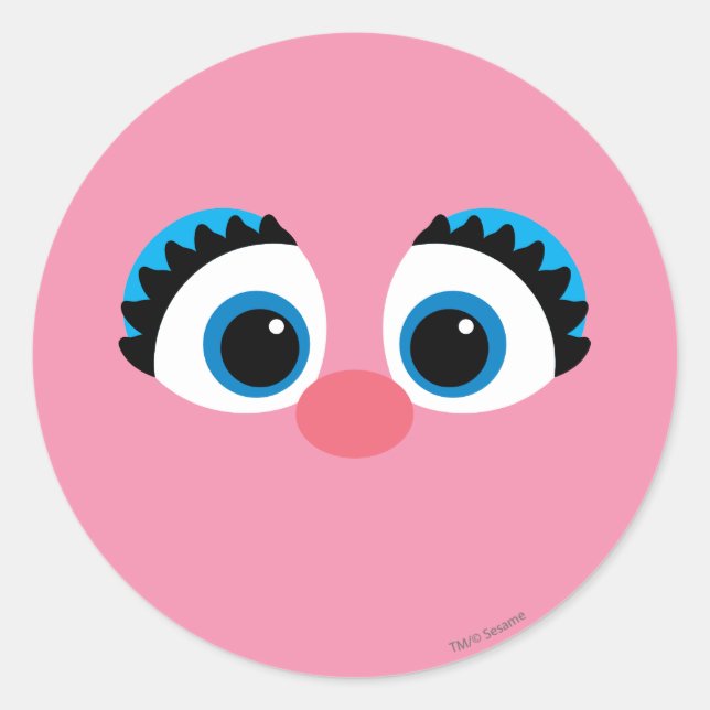 Abby Cadabby Big Face Runder Aufkleber (Vorderseite)
