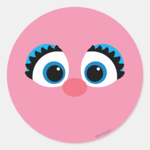 Abby Cadabby Big Face Runder Aufkleber