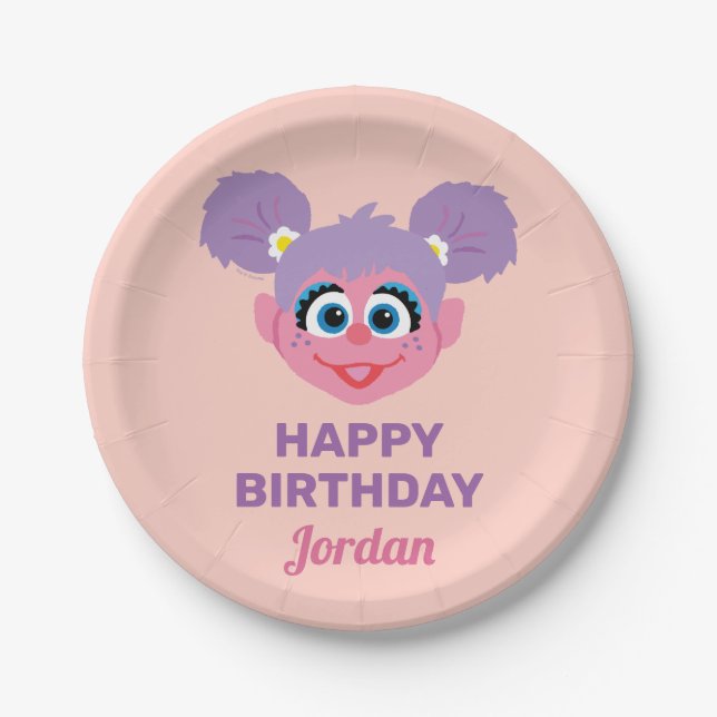 Abby Cadabby | BLUME | Happy Birthday Pappteller (Vorderseite)