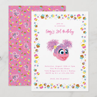 Abby Cadabby Cupcakes & Konfetti Geburtstag Einladung
