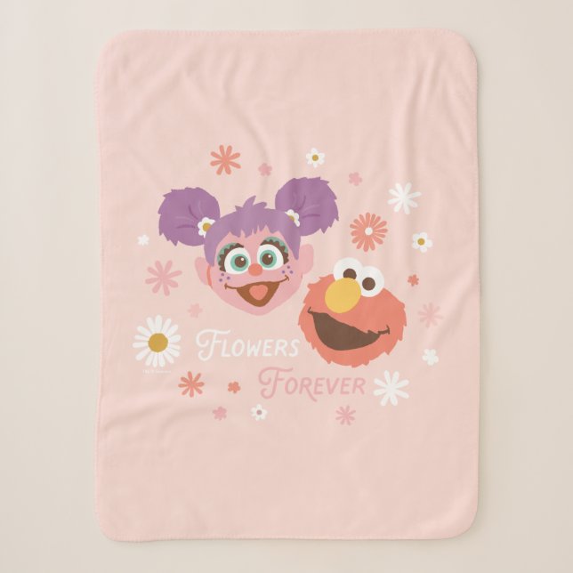 Abby Cadabby & Elmo | Blume für immer Sherpadecke (Vorderseite)