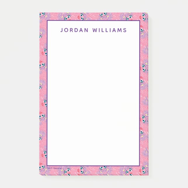 Abby Cadabby Fur Face Pattern Post-it Klebezettel (Vorderseite)