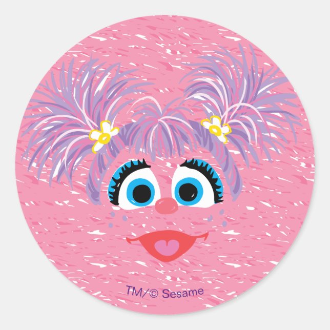 Abby Cadabby Fur Face Pattern Runder Aufkleber (Vorderseite)
