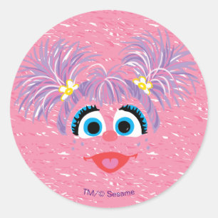 Abby Cadabby Fur Face Pattern Runder Aufkleber