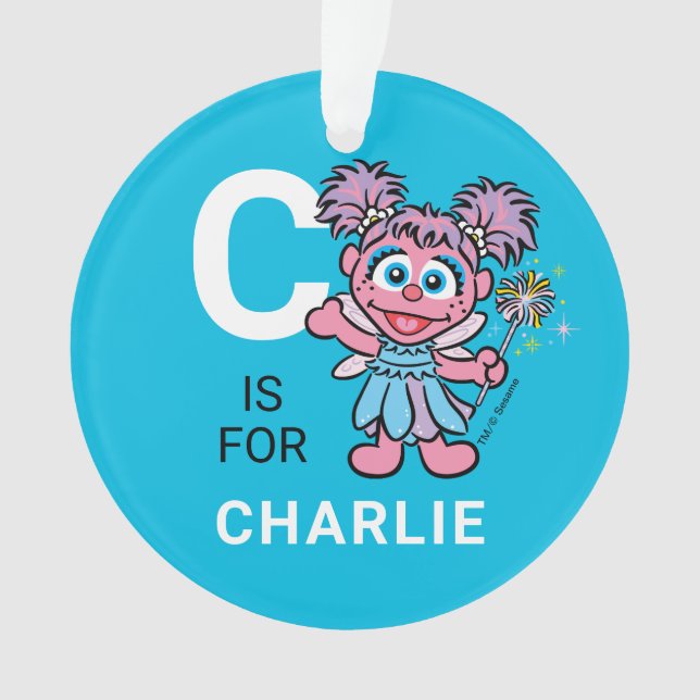 Abby Cadabby | Personalisierter Name mit Foto Ornament (Vorderseite)