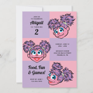 Abby Cadabby Rosa und Lila Mädchen Geburtstag Einladung