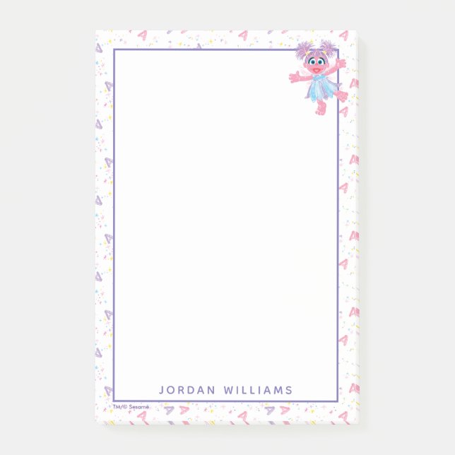 Abby Cadabby Sparkle Pattern Post-it Klebezettel (Vorderseite)