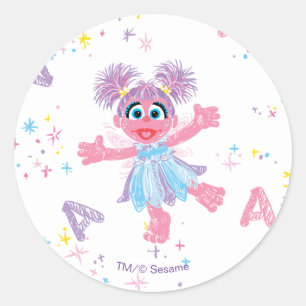 Abby Cadabby Sparkle Pattern Runder Aufkleber