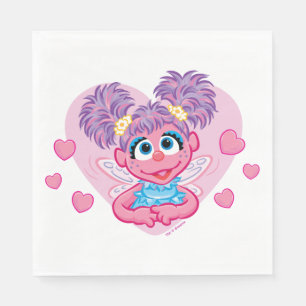 Abby Cadabby Valentine Hearts Graphic Serviette