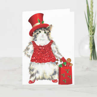 Abby, die Weihnachts-Kitty-Grußkarte Feiertagskarte