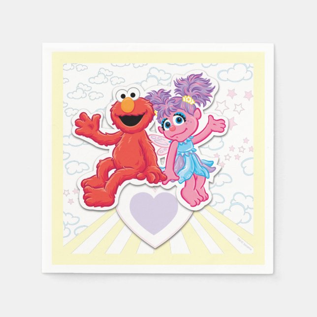 Abby & Elmo Grafik Serviette (Vorderseite)
