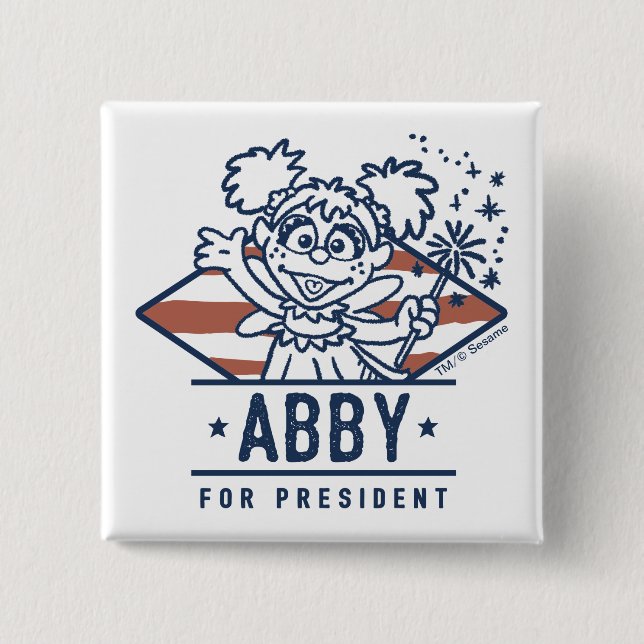 Abby für Präsident Button (Vorderseite)