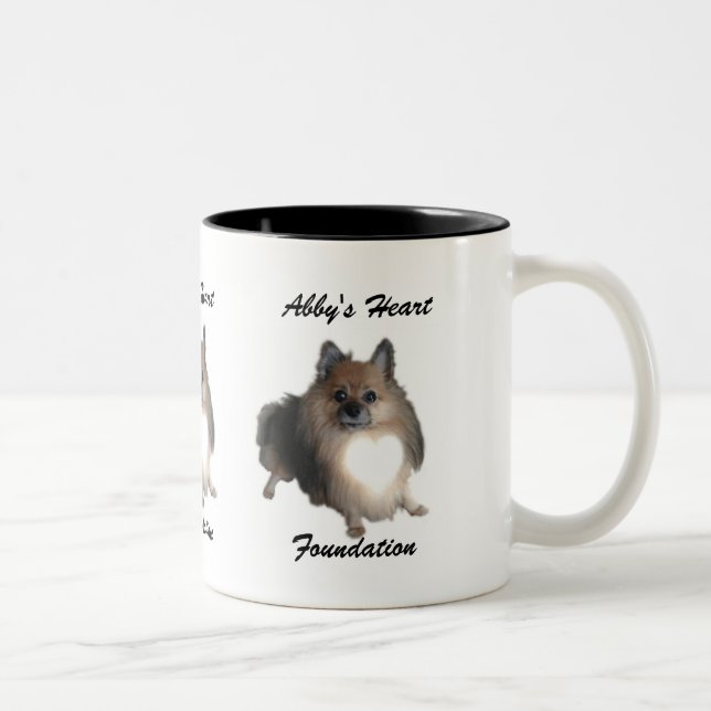 Abbys Herz-Grundlagen-Kaffee-Tasse Zweifarbige Tasse (Rechts)