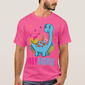 Abbysaurus Personalisiert Name Abby Dino Dinosaur  T-Shirt