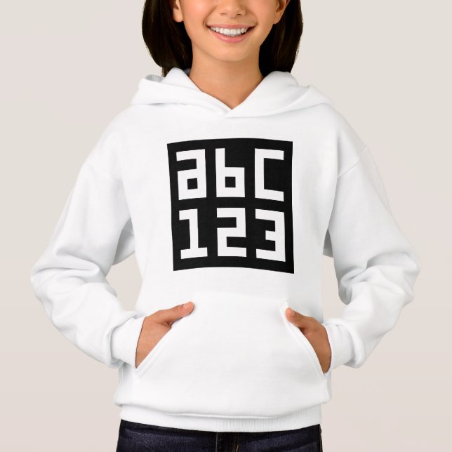 ABC 123 Sweat - shirt à capuche de repoussage pour (Devant)