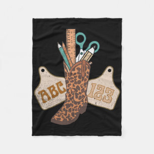 Abc 123 Western Lehrer Leben Cowboy Cowgirl Lehre Fleecedecke