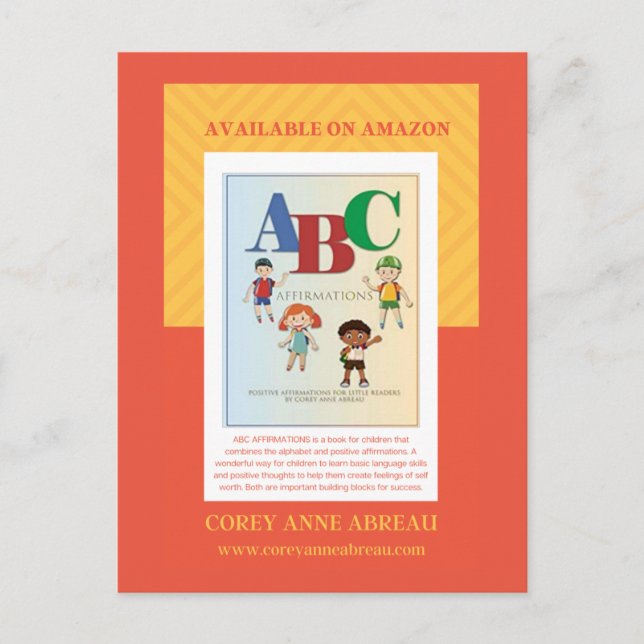 ABC AFFIRMATIONS POSTCARD POSTKARTE (Vorderseite)