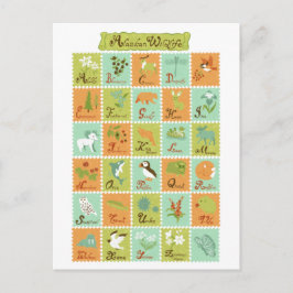 ABC Alaskan Wildlife Postkarte