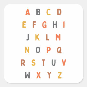 abc Alphabet Buchstaben A-Z Stickers Labels
