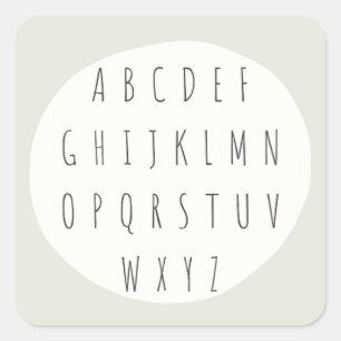 ABC-Alphabet Buchstaben Stickers & Labels