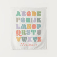 ABC Alphabet Custom Tapestry