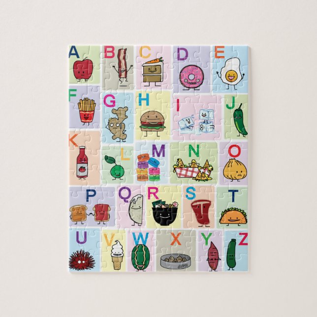 ABC-Alphabet, das glückliche Nahrungsmittel der (Vertikal)