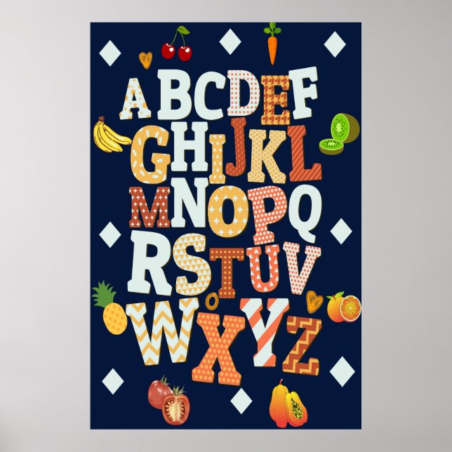 ABC alphabet homeschool tableau de la classe d'acc (Devant)