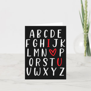 Abc Alphabet I Liebe You English Teacher Valentine Karte