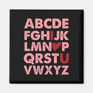 Abc Alphabet I Liebe You English Teacher Valentine Magnet