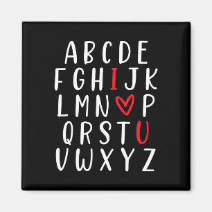 Abc Alphabet Ich liebe dich Englischlehrer Valenti Magnet