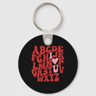 Abc Alphabet Ich liebe dich Englischlehrer Valenti Schlüsselanhänger