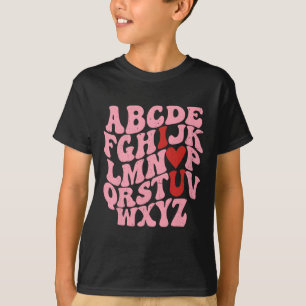 Abc Alphabet Ich liebe dich Englischlehrer Valenti T-Shirt