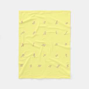 ABC Alphabet Lower Case Fleece Blankes