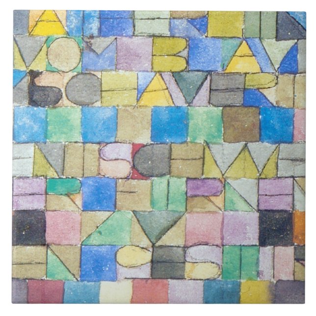 ABC (Alphabet), Paul Klee Fliese (Vorderseite)