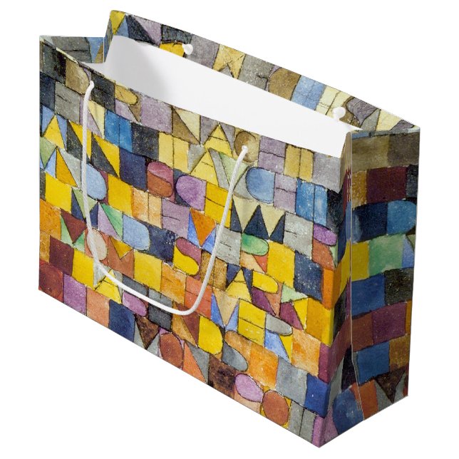 ABC (Alphabet), Paul Klee Große Geschenktasche Große Geschenktüte (Vorderseite Schrägansicht)