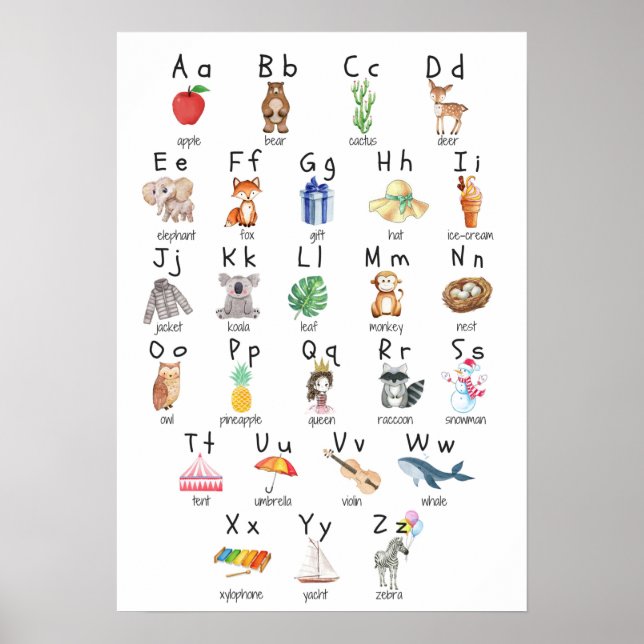 ABC Alphabet Poster Enfants (Devant)