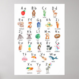 ABC Alphabet Poster Kids