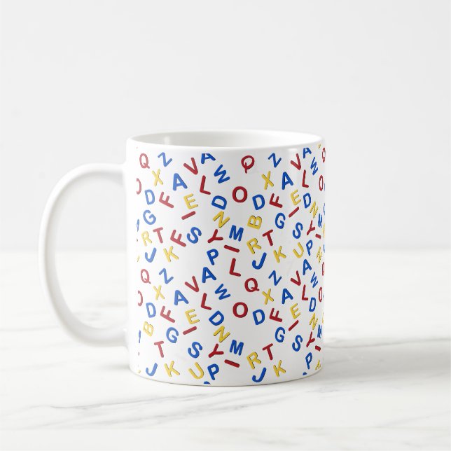 ABC Alphabet Red Yellow Blue Kaffeetasse (Links)